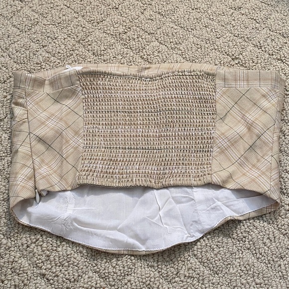 NWT Free People plaid tube top - Picture 4 of 5